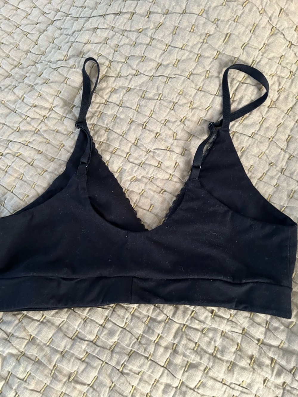 Pact - Black Lace-Trim Bralette - Women Intimates - Size XL - Picture 2 of 3